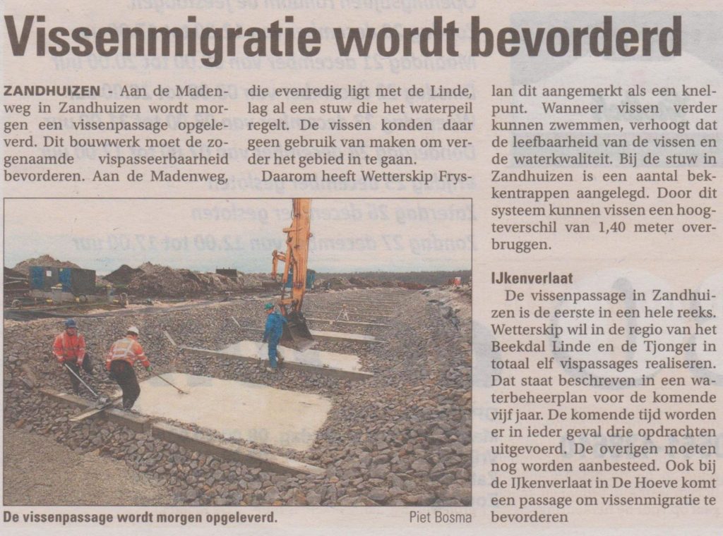 HSV de Rietvoorn, 2015, Vispassage, Oldeberkoop, Zandhuizen, Linde